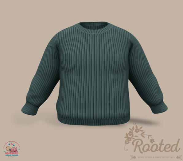 Rooted - Purl Sweater - LBlue