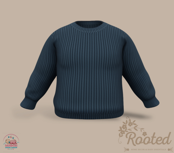 Rooted - Purl Sweater - Blue