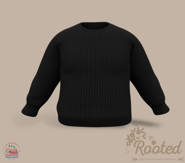 Rooted - Purl Sweater - Black