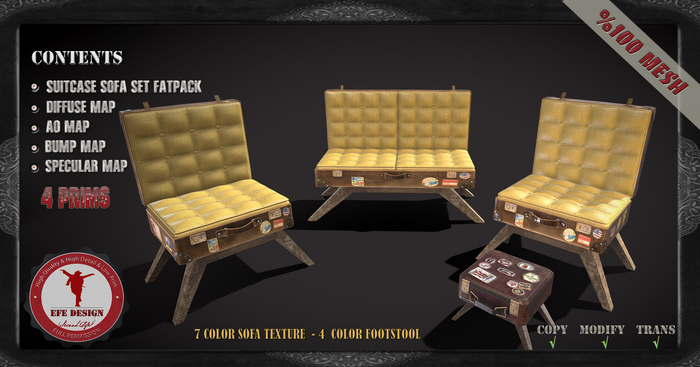 (Efe Design) Suitcase Sofa Set Fatpack Fullperm