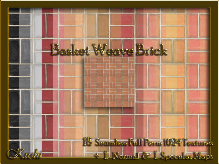 Basket Weave Brick Seamless Texture Set