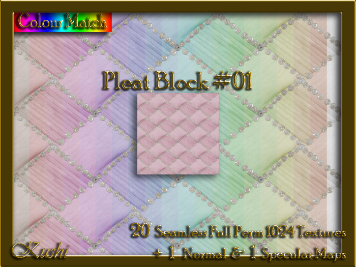 Pleat Block #01 Seamless Texture Set