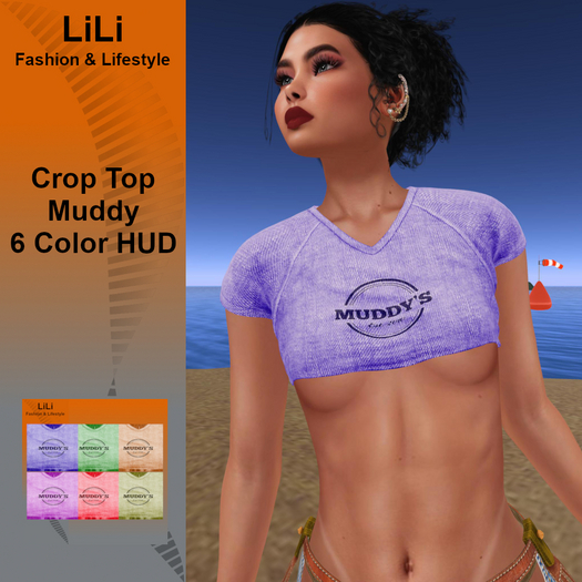 LiLi - Cropped T-Shirt Muddy