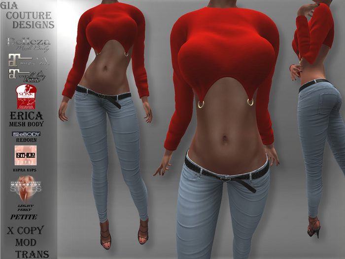 "GCD" Mickey Half Shirts Crimson