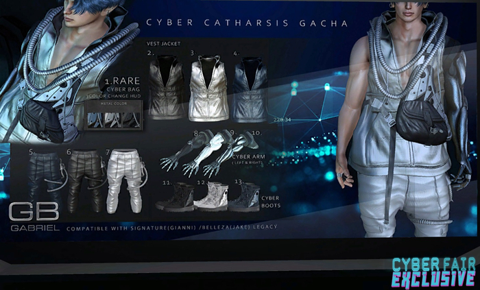 ::GB::Cyber catharsis ( Blue ) FULL SET +RARE- Belleza ( 6 psc)