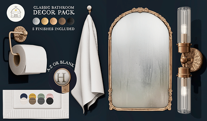hive // classic bathroom decor pack