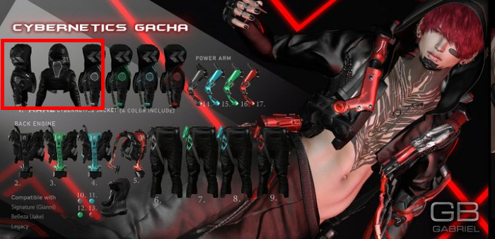 :GB:: Cybernetics red set  (Gianni) + Rare