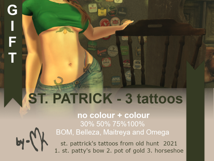 =MK= St. Patrick's tattoos - GIFT