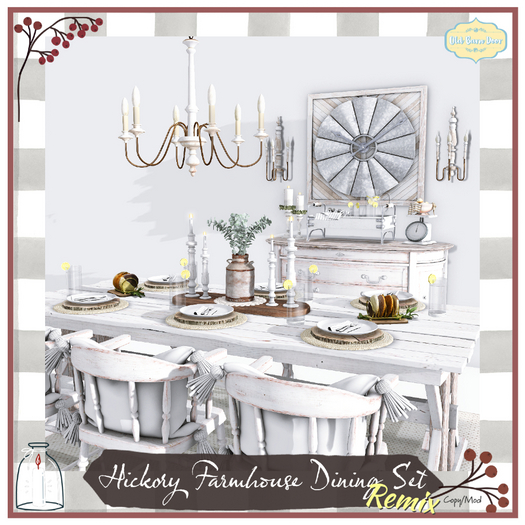 {OBD} Hickory Farmhouse Dining Set [Remix] 
