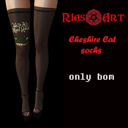 [RiasArt]- Cheshire Cat Socks BOM