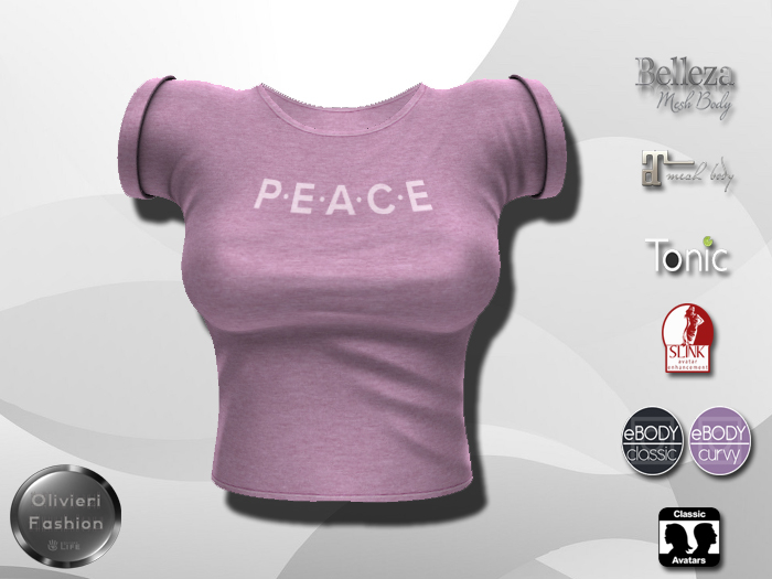 TEE - Peace - Pink