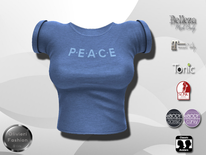 TEE - Peace Blue