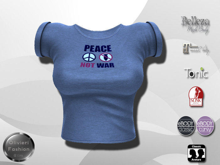 TEE - Peace not WAR - Blue
