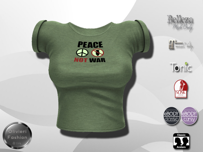 TEE - Peace not WAR - Green