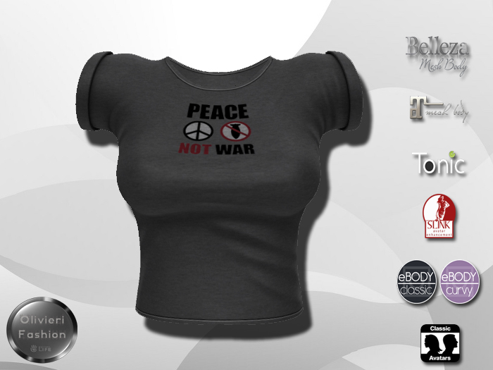 TEE - Peace not WAR - Black