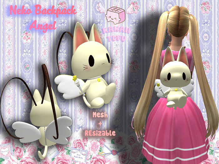 ~Kawaii Tofu~Neko Backpack Angel