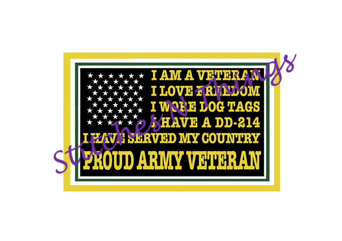 Stitches N Things - Proud Army Veteran patch