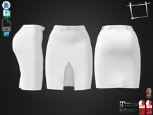 Dae Obj FBX For Front Slit Skirt With Bel With Straps Maitreya Slink Belleza Legacy
