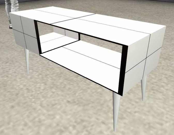 DD Retro White Coffee Table