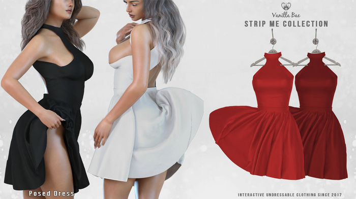 *Vanilla Bae* Marilyn Dress - Red Pack - Strip Me Interactive - Maitreya Only