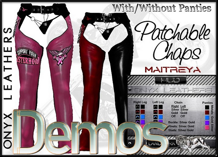Demos for Maitreya Patchable Chaps - Multi Options