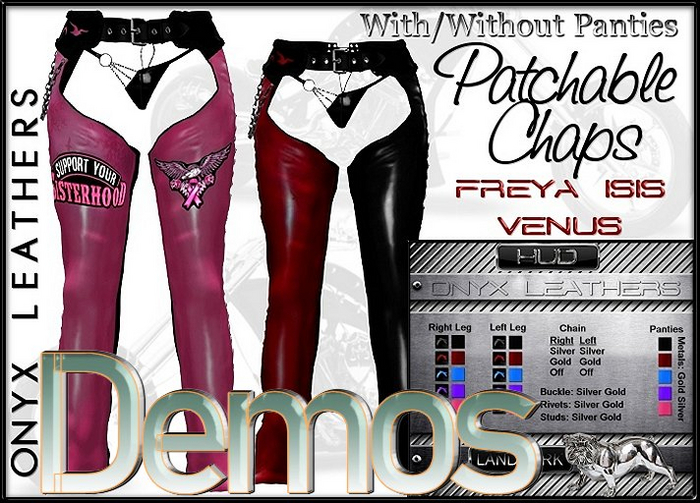 Demos for Bellezas Patchable Chaps - Multi Options