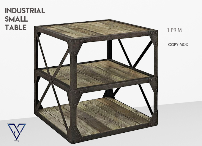 ::VOND HOME:INDUSTRIAL SMALL TABLE (1 PRIM) SPECIAL PRICE LIMITED TIME 