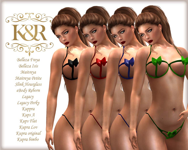 Demo Kerstin Beautiful bikini with romantic bows