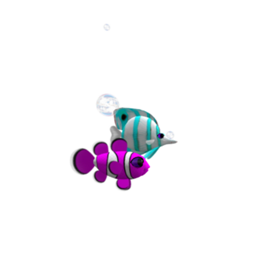 (7S) Fish Box w/RARE Pink Clown Fish