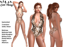 [CT] Taylor Swimsuit Flowers Brown - Maitreya - Petit - Reborn - Legacy - Altamura - Hourglass - Freya DEMO