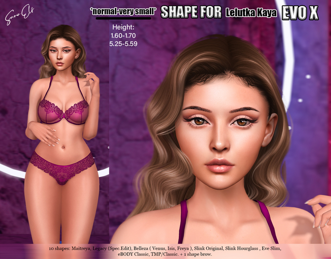 *S.E* Shape for Lelutka Kaya (EVO X ) *normal-very small* 