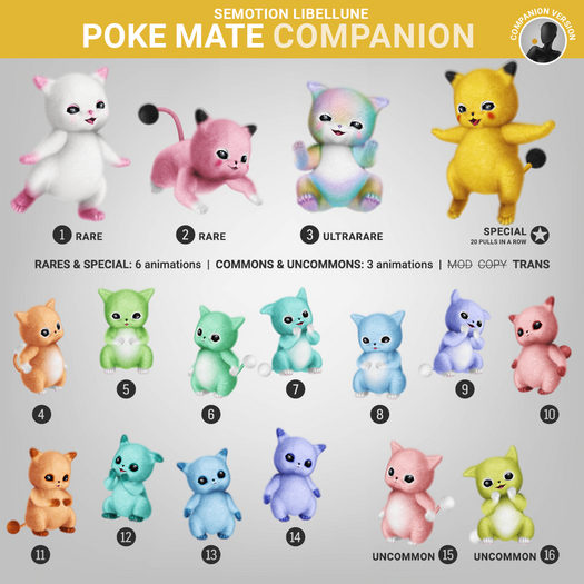 SEmotion Libellune Poke Mate Companion UNCOMMON 16