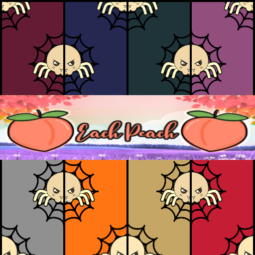 Each Peach Full Perm Texture: Angry Spiders