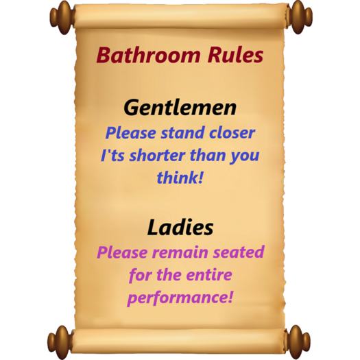 Scroll-Bathroom Rules