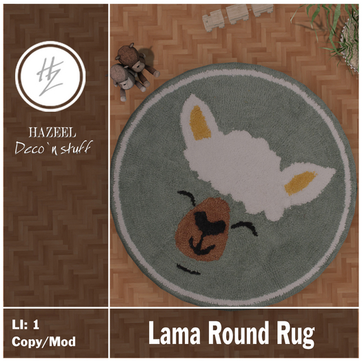 .::Hazeel::. Lama Round Rug - BOXED - {Add & Touch}