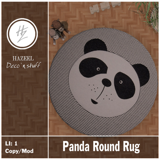 .::Hazeel::. Panda Round Rug - BOXED - {Add & Touch}