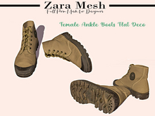 ZM - Clothes - Female Ankle Boots Flat Deco - FULL PERM MESH