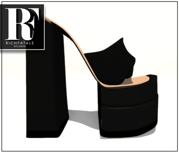 $RICH FATALE - DELIAH CHUNKY HEEL  - ONYX