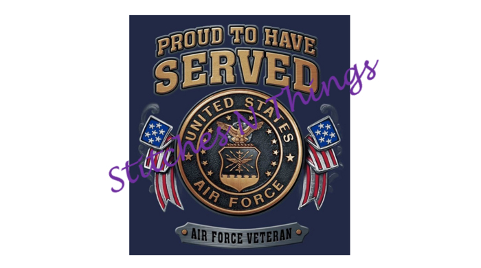 Stitches N Things - Proud To Have Served Air Force Veteran patch