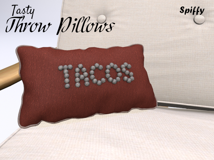 Spiffy Throw Pillow - TACOS