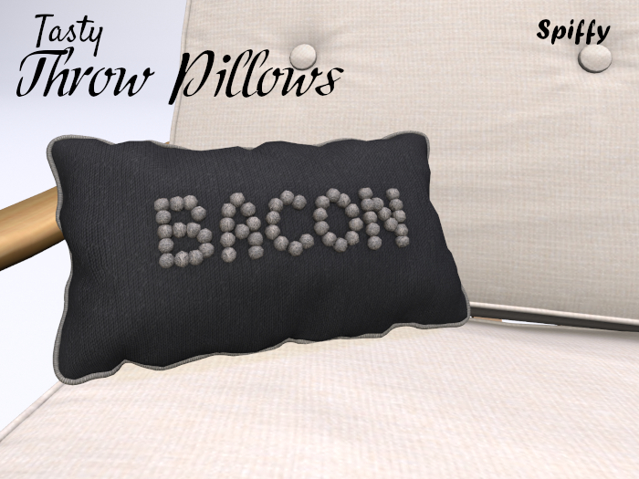 Spiffy Throw Pillow - BACON