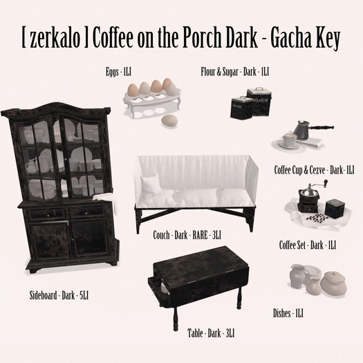 [ zerkalo ] Coffee on the Porch - Couch - Dark - RARE