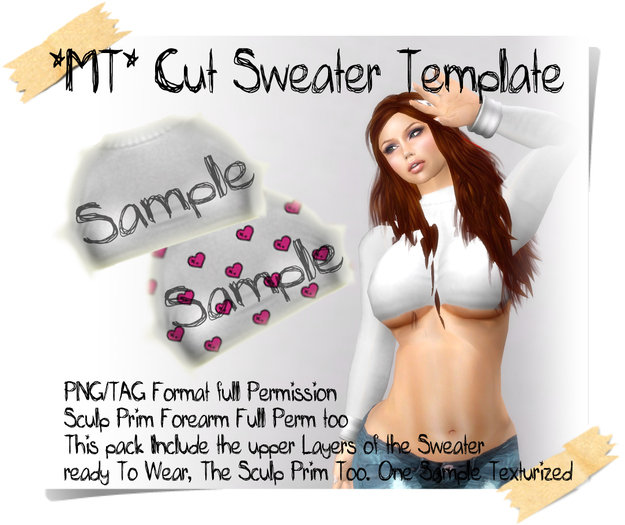 *MT* Cut Sweater Template 50 % OFF