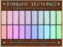 Parkins Textures - Springy Easter Set - 20x Full Perm Seamless 1024 - Fabric, Cloth, Chick, Spring, Clothing, Floral
