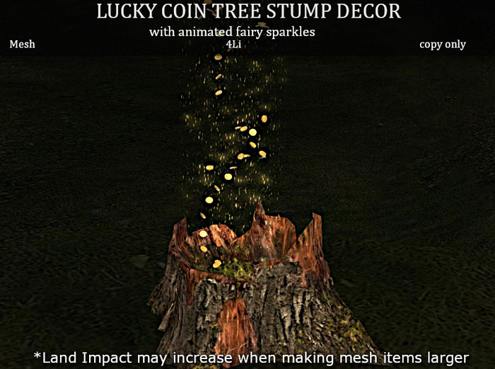 LOVE - LUCKY COIN TREE STUMP