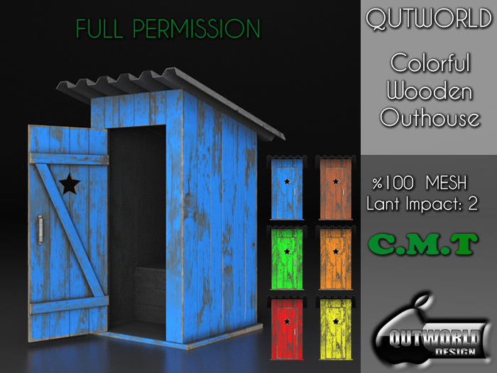 .::QUTWORLD Colorful Wooden Outhouse::.FP 