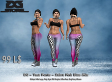 DG -Tess Pants - Zebra Pink Blue Mix - Box