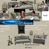 6 pc antique shabby Gothic sitting area for 2set=Box-LI=28