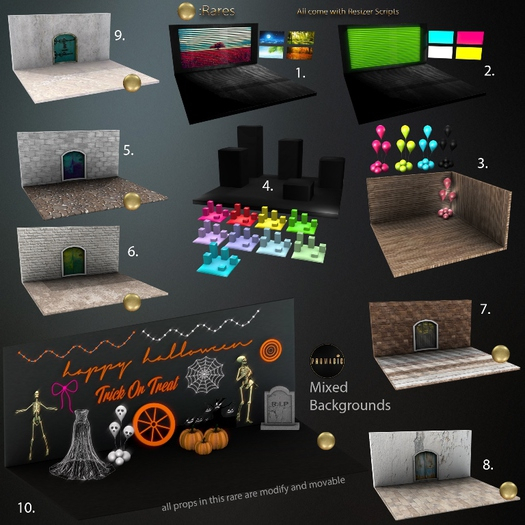 *PROMAGIC*Mixed Background 4-LightBlue