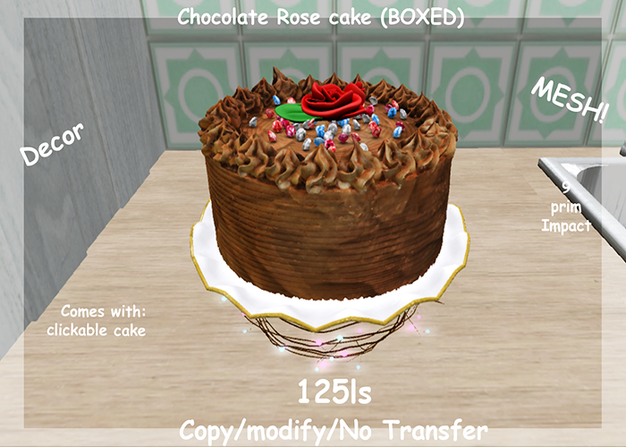 Chocolate Rose cake (BOXED)